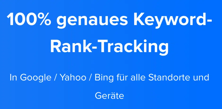 100% genaues Keyword-Rank-Tracking, sogar für die lokale Suche! 100% genaues Keyword Ranking Tracking in der lokalen Suche / Local Search Ranking Check / Google Maps nach Postleitzahlen für unterschiedliche Standorte