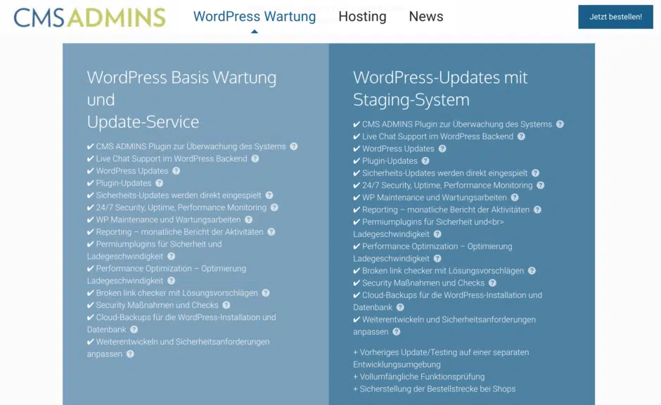 CMS ADMINS - Premium WordPress Wartung aus München