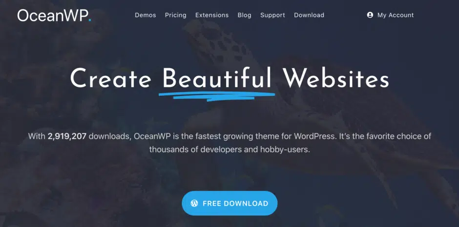 OceanWP Theme für Elementor - Das Theme für hohe Verkaufszahlen im WooCommerce Shop.