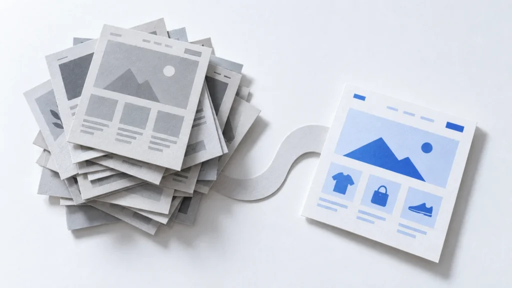 Shopify-Themes: Historische Auswahl aus 2021 (KI-generiert)