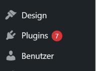 Reiter „Plugins“ mit Update-inweis