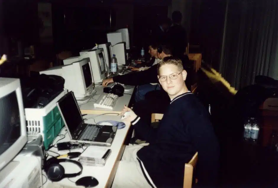 Kai Spriestersbach auf einer LAN Party anno 2000
