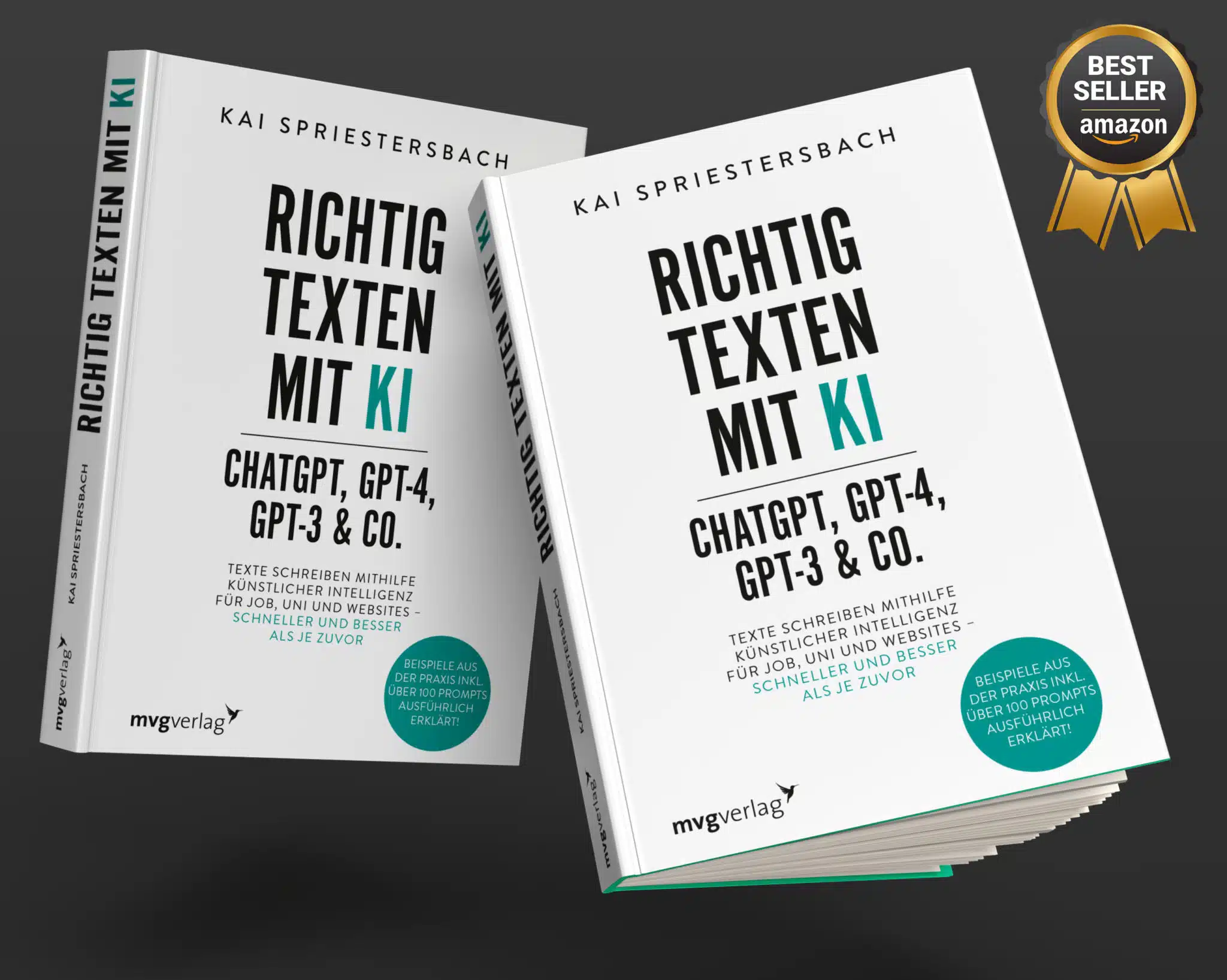 Buch „Richtig Texten mit KI: ChatGPT, GPT-4, GPT-3 & Co.“ von Kai Spriestersbach ist Bestseller bei Amazon