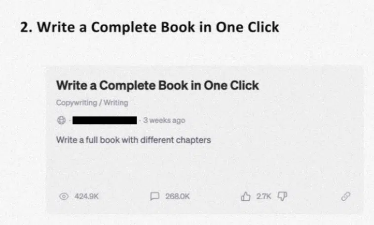 Write a Complete Book in One Click