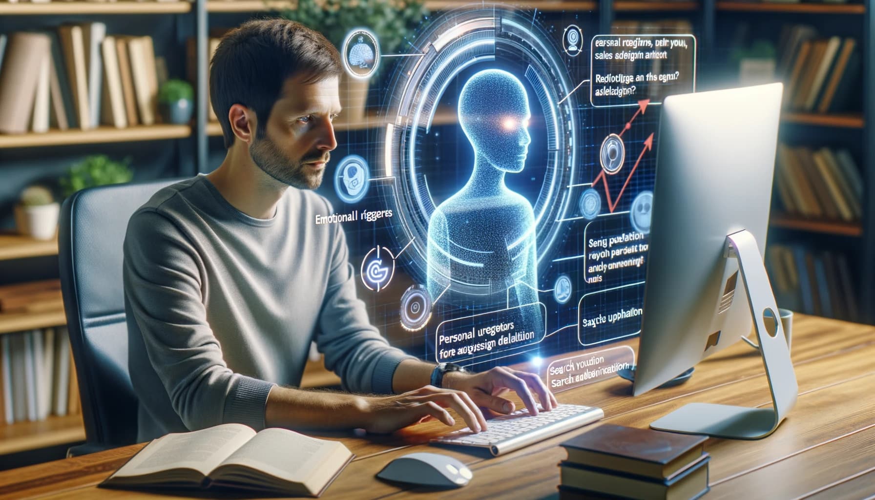 Photo of a discussion between a human and an AI