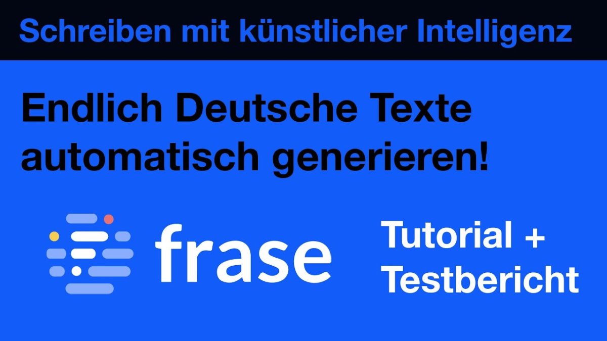 Frase.io Testbericht & Tutorial: So schnell und einfach generierst Du automatisch Deutsche SEO-Texte
